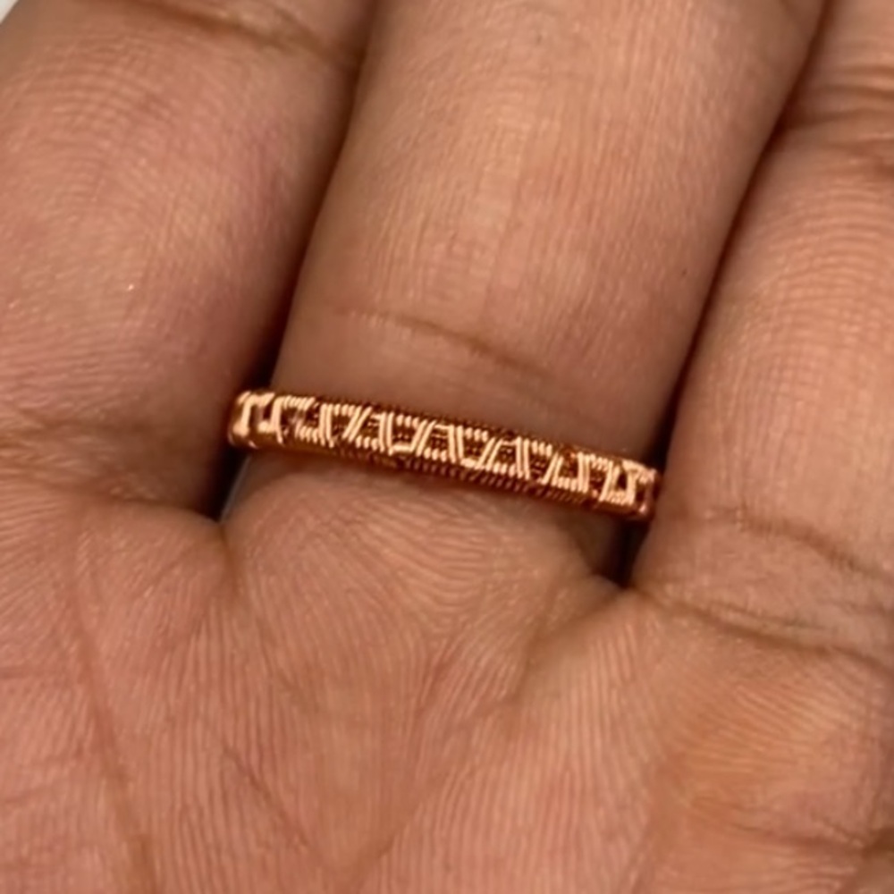 Copper Minimalist Ring - Picture 2 of 3